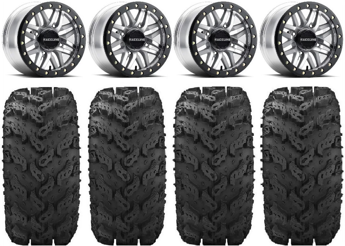 Wheels Pro 14" Mh Bdlk Raceline FXT Tires Kawasaki 30" Ryno Mule Reptile