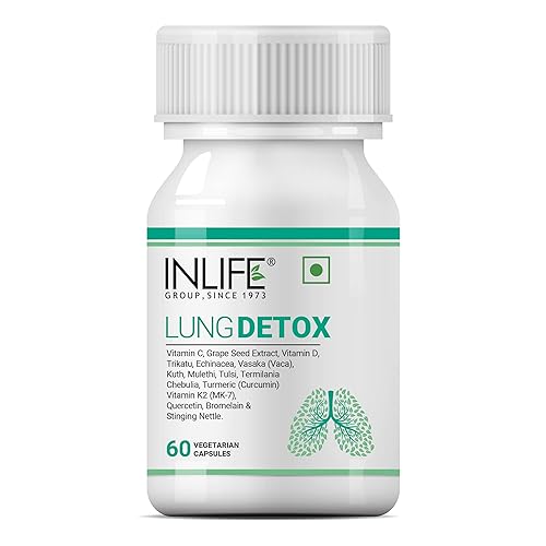 Lung Inlife Stinging Echinacea, Bromelain, Quercetin, 60) Veg With Supports Lungs (Pack Healthy Mulethi, Nettle, 60 Capsules Of Curcumin, 1, - Detox Supplement,