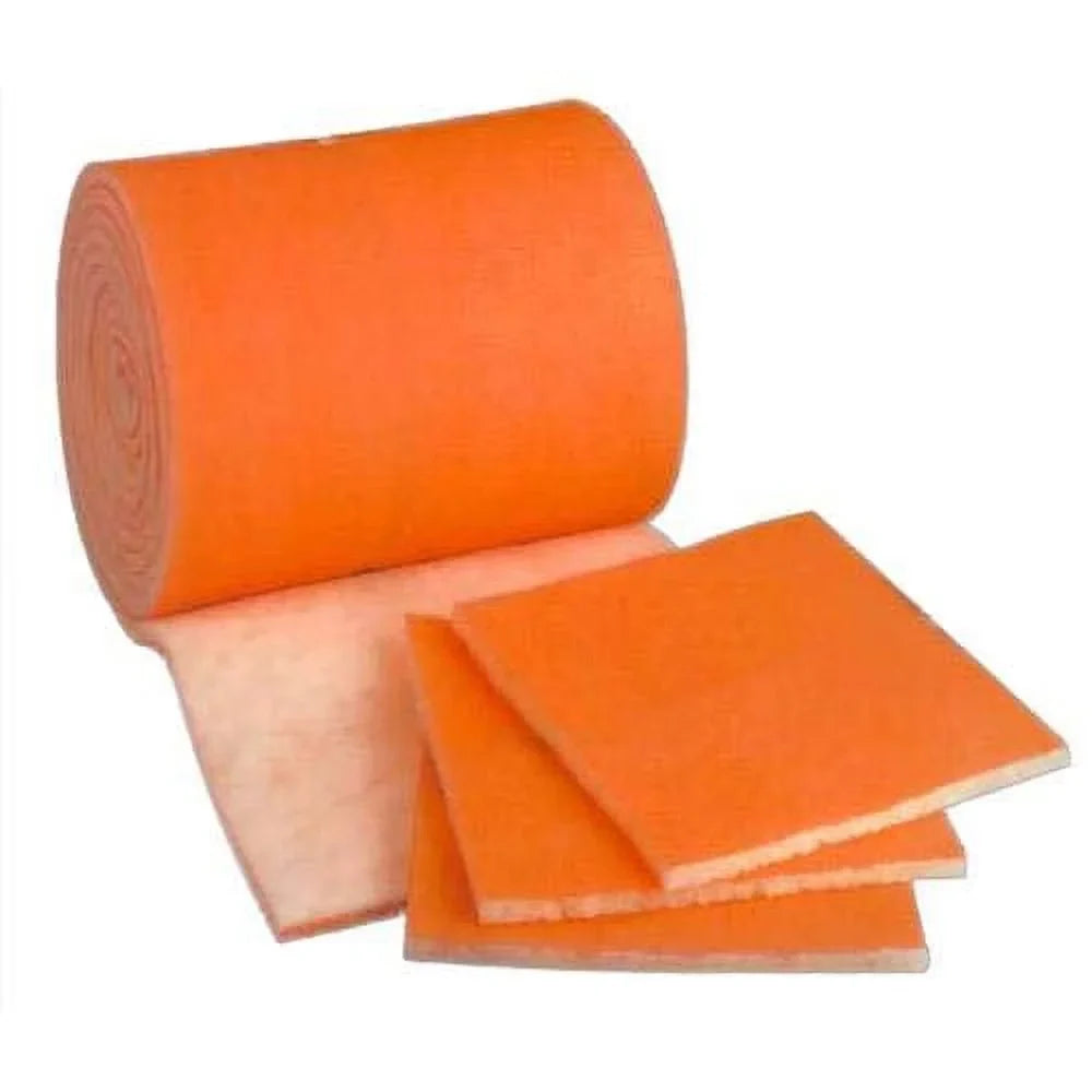 Foot with HVAC/Air Polyester inch MERV8 Dry - x Media Filter 1 x Media a 25 Tackifier 10 inch Roll, Orange/White Heavy
