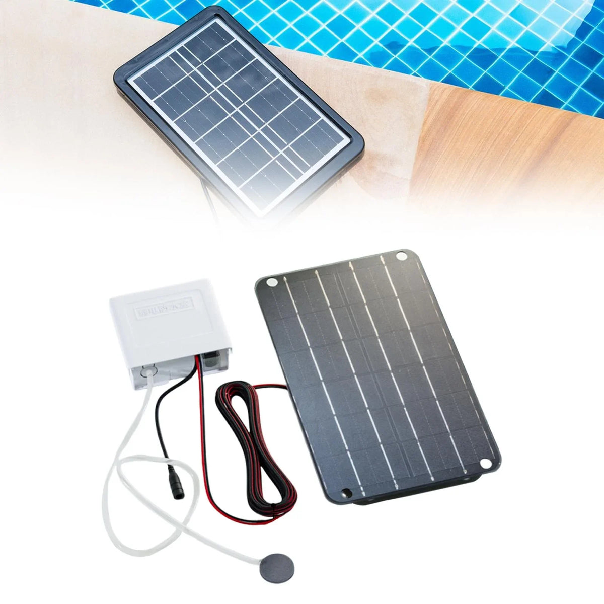 Silent Solar Air Pump Friendly,6V Air Powered Pump Solar for Pump,Aquarium Pond Eco Hydroponics Solar kesoto Pond Oxygenator Aerator