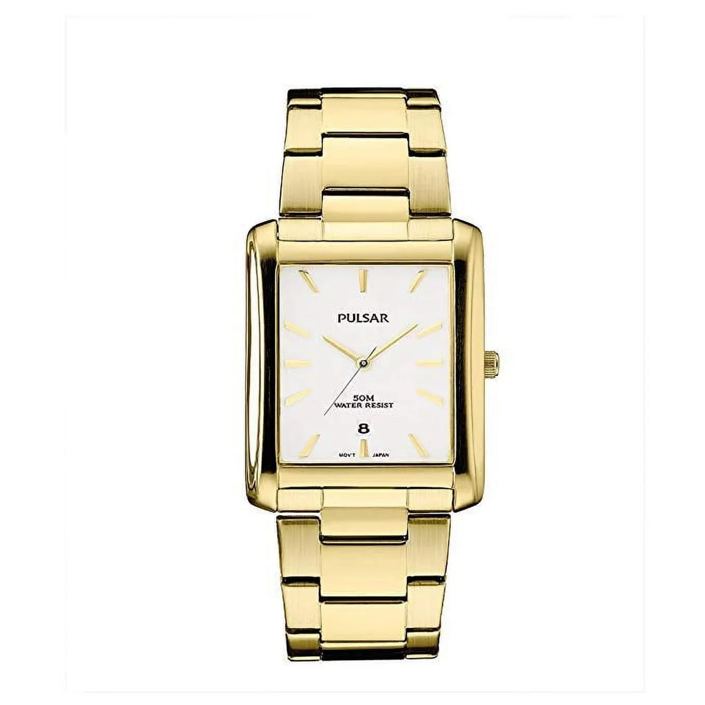 Tone Quartz Preal PG8268 Pulsar Stainless Gold Steel Watch Unisex