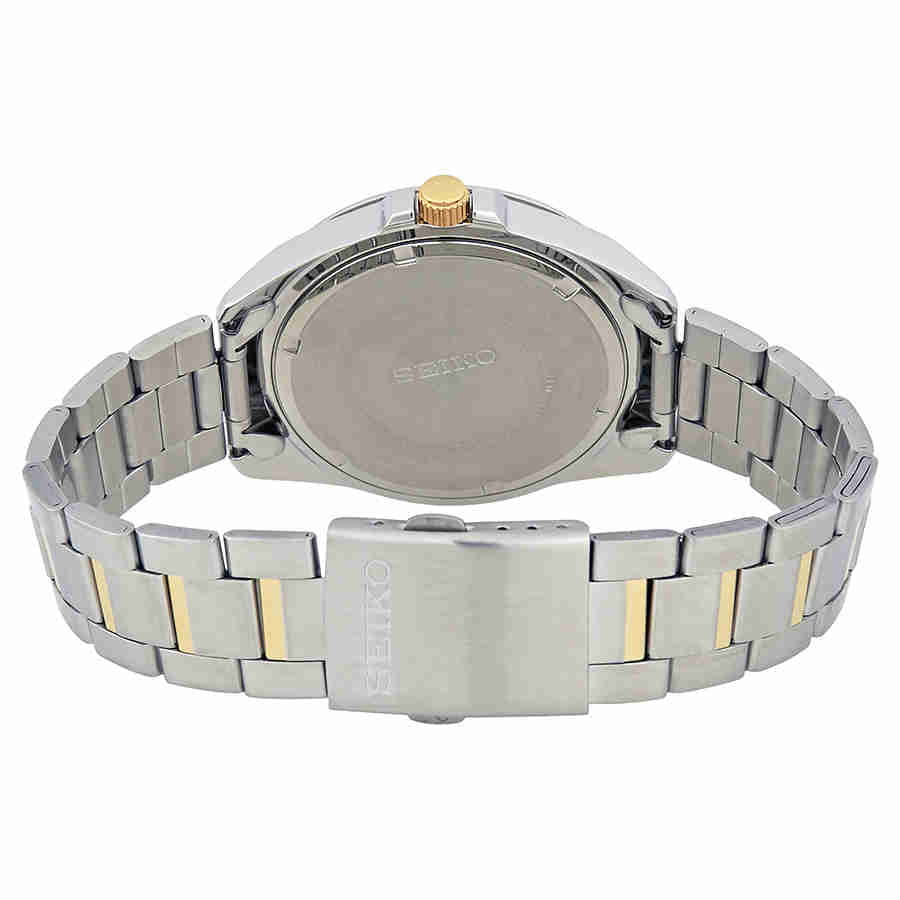 Stainless Seiko Date Watch with Men's Steel Silver Dial