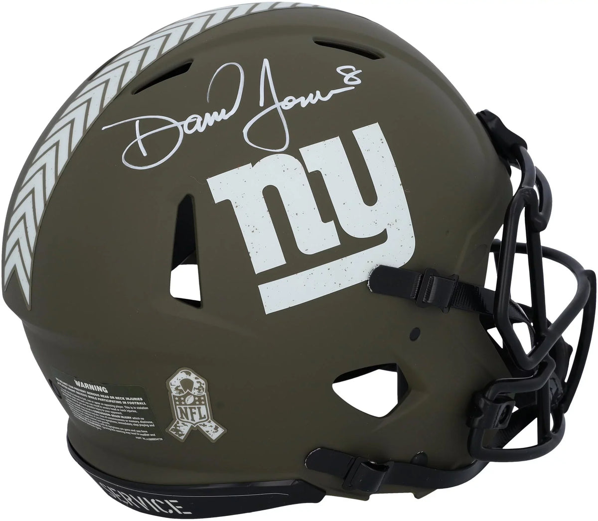 Authentic Autographed Salute Riddell York Giants Speed Jones Certified Daniel - to Helmet New 2022 Service Authentic Fanatics