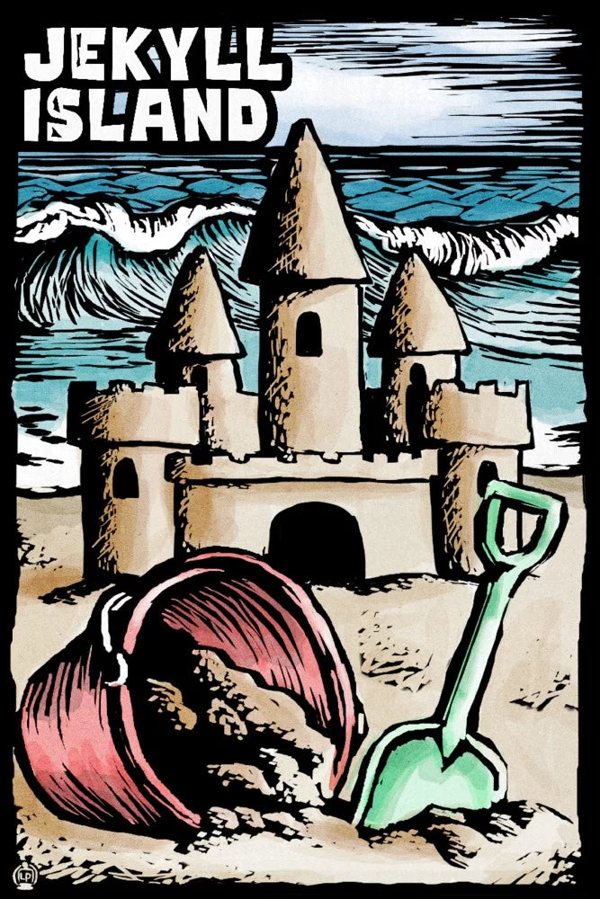 (19x27 Jigsaw Scratchboard Island, and 500 in for Premium Family, Adults Made Castle, Jekyll Sand Piece inches, Georgia, Puzzle USA)