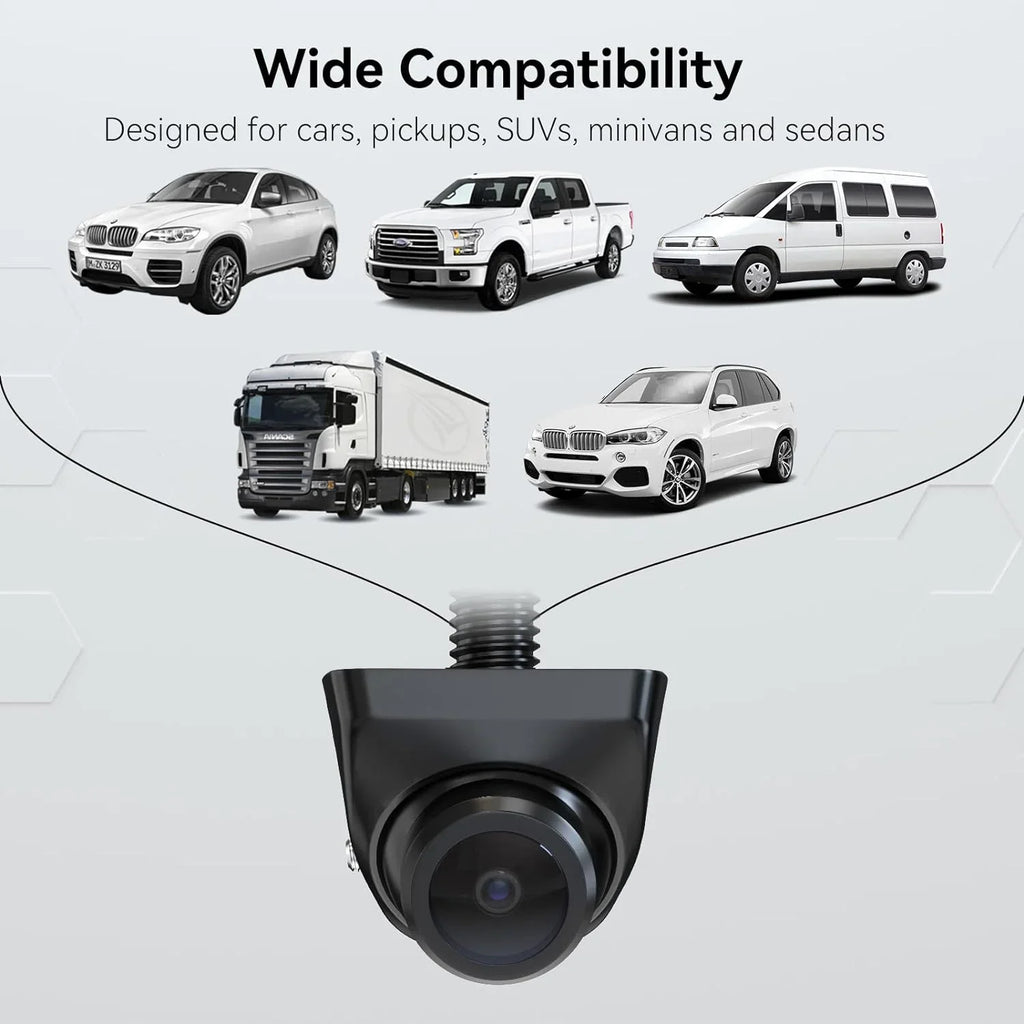 and 360°Rotatable Sedans Waterproof eRapta Vision Backup Car Truck Rear/Front/Side Night Pickup for Minivan Camera View SUV Camera